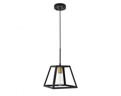 Elegant Resolute 5 Light Pendant - Brass/Black, L 10" (LD4061D10BRB)