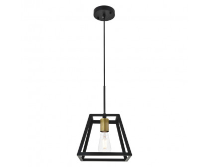 Elegant Resolute 5 Light Pendant - Brass/Black, L 10" (LD4061D10BRB)