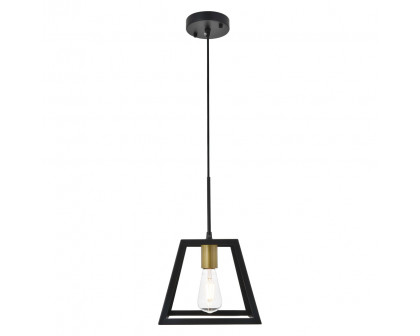 Elegant Resolute 5 Light Pendant - Brass/Black, L 10" (LD4061D10BRB)