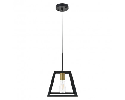 Elegant Resolute 5 Light Pendant - Brass/Black, L 10" (LD4061D10BRB)