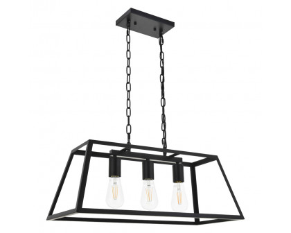 Elegant Resolute 5 Light Pendant - Black, L 25" (LD4061D25BK)