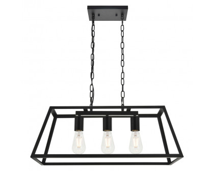 Elegant Resolute 5 Light Pendant - Black, L 25" (LD4061D25BK)