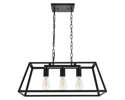 Elegant Resolute 5 Light Pendant - Black, L 25" (LD4061D25BK)