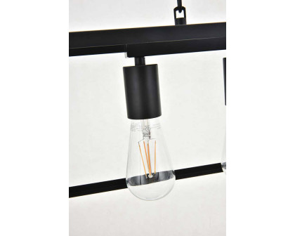 Elegant Resolute 5 Light Pendant - Black, L 25" (LD4061D25BK)