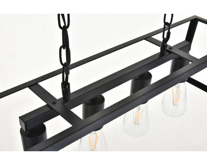 Elegant Resolute 5 Light Pendant - Black, L 32" (LD4061D32BK)