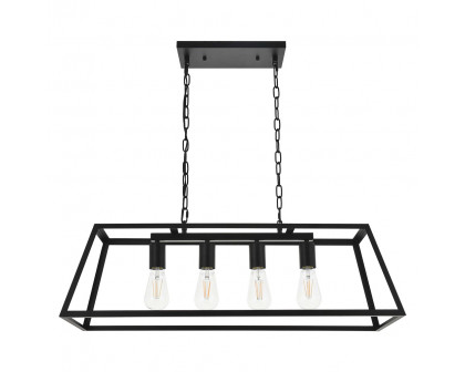 Elegant Resolute 5 Light Pendant - Black, L 32" (LD4061D32BK)