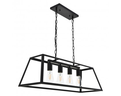 Elegant Resolute 5 Light Pendant - Black, L 32" (LD4061D32BK)