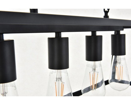 Elegant Resolute 5 Light Pendant - Black, L 32" (LD4061D32BK)