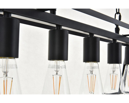 Elegant Resolute 5 Light Pendant - Black, L 38" (LD4061D38BK)