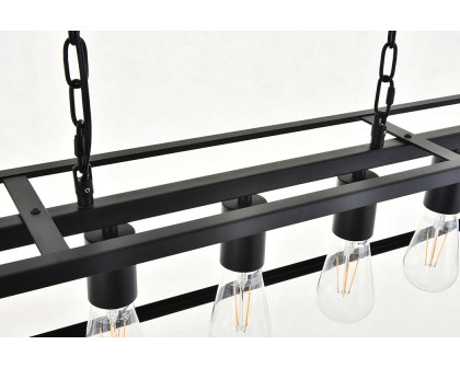 Elegant Resolute 5 Light Pendant - Black, L 38" (LD4061D38BK)