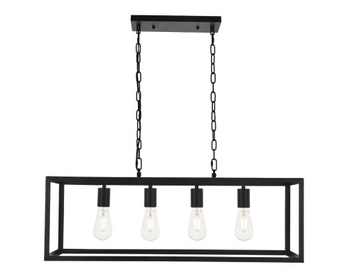 Elegant Resolute 3 Light Pendant - Black, L 32" (LD4063D32BK)