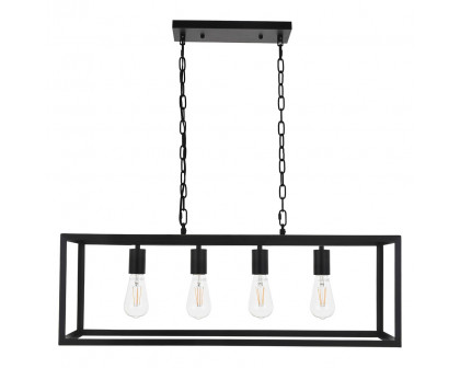 Elegant Resolute 3 Light Pendant - Black, L 32" (LD4063D32BK)