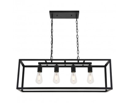 Elegant Resolute 3 Light Pendant - Black, L 32" (LD4063D32BK)