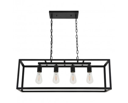 Elegant Resolute 3 Light Pendant - Black, L 32" (LD4063D32BK)