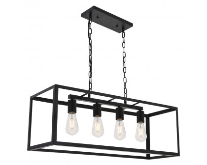 Elegant Resolute 3 Light Pendant - Black, L 32" (LD4063D32BK)