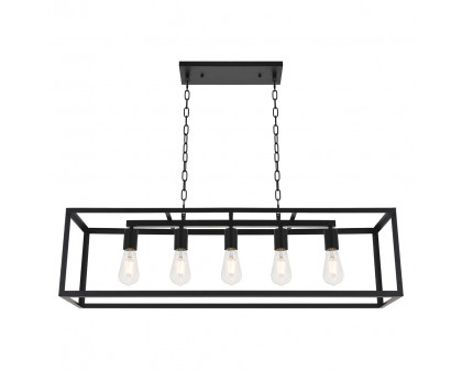 Elegant Resolute 3 Light Pendant - Black, L 38" (LD4063D38BK)