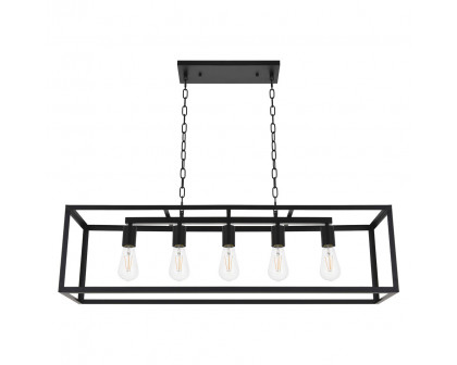 Elegant Resolute 3 Light Pendant - Black, L 38" (LD4063D38BK)