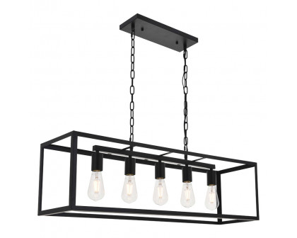 Elegant Resolute 3 Light Pendant - Black, L 38" (LD4063D38BK)