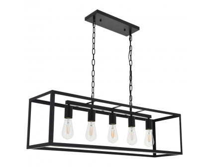 Elegant Resolute 3 Light Pendant - Black, L 38" (LD4063D38BK)