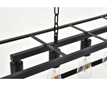 Elegant Resolute 3 Light Pendant - Black, L 38" (LD4063D38BK)