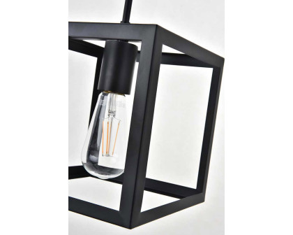 Elegant Resolute 3 Light Pendant - Black, L 8" (LD4063D8BK)