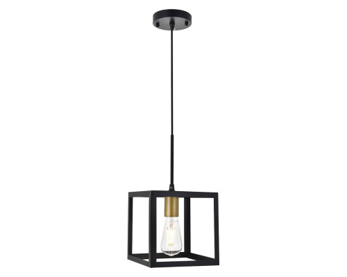 Elegant Resolute 3 Light Pendant - Brass/Black, L 8" (LD4063D8BRB)