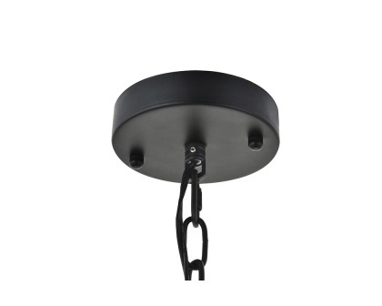 Elegant Nocturne 1 Light Pendant - Black, L 15.8" (LD4076D16BK)