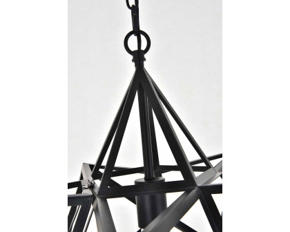 Elegant Nocturne 1 Light Pendant - Black, L 23.6" (LD4076D24BK)