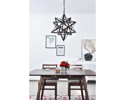 Elegant Nocturne 1 Light Pendant - Black, L 23.6" (LD4076D24BK)