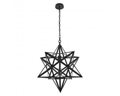 Elegant Nocturne 1 Light Pendant - Black, L 23.6" (LD4076D24BK)