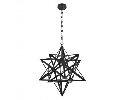 Elegant Nocturne 1 Light Pendant - Black, L 23.6" (LD4076D24BK)