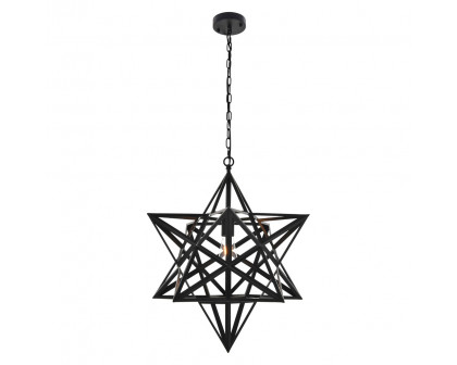 Elegant Nocturne 1 Light Pendant - Black, L 23.6" (LD4076D24BK)