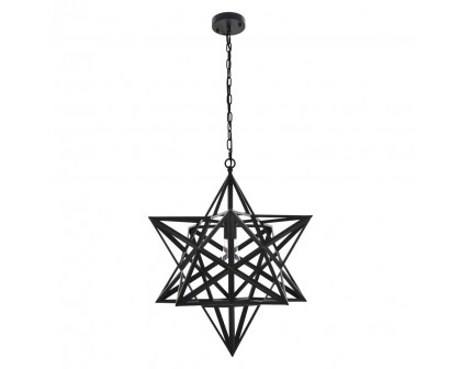 Elegant Nocturne 1 Light Pendant - Black, L 23.6" (LD4076D24BK)