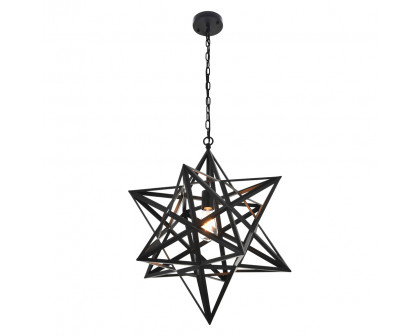 Elegant Nocturne 1 Light Pendant - Black, L 23.6" (LD4076D24BK)