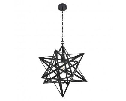 Elegant Nocturne 1 Light Pendant - Black, L 23.6" (LD4076D24BK)