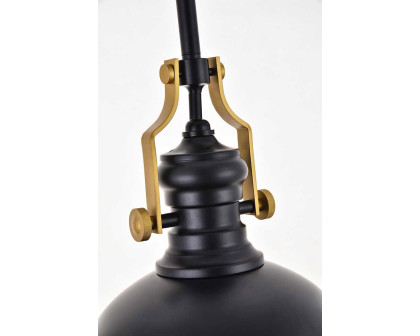 Elegant Eamon 1-Light Pendant - Brass/Black (LD5001D13BRB)