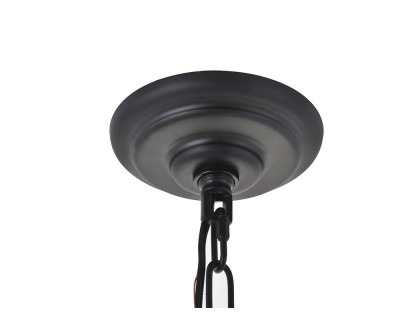 Elegant Rohan 6-Light Chandelier - Matte Black, L 30" (LD5006D30MB)