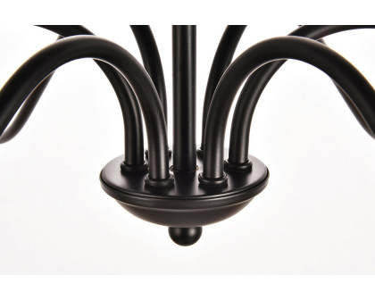 Elegant Rohan 6-Light Chandelier - Matte Black, L 36" (LD5006D36MB)