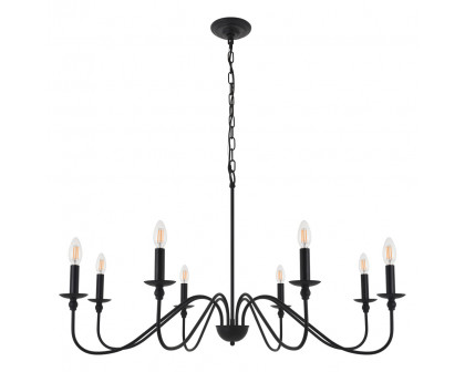 Elegant Rohan 6-Light Chandelier - Matte Black, L 42" (LD5006D42MB)