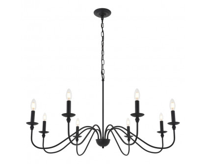 Elegant Rohan 6-Light Chandelier - Matte Black, L 42" (LD5006D42MB)