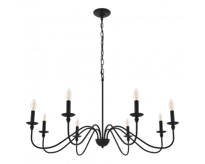 Elegant Rohan 6-Light Chandelier - Matte Black, L 42" (LD5006D42MB)