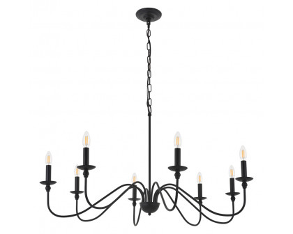 Elegant Rohan 6-Light Chandelier - Matte Black, L 42" (LD5006D42MB)