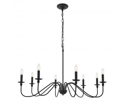 Elegant Rohan 6-Light Chandelier - Matte Black, L 42" (LD5006D42MB)