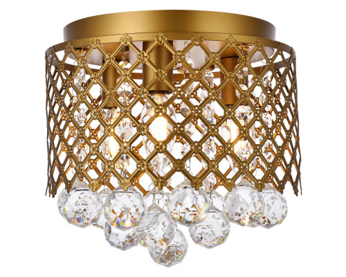 Elegant Tully 4-Light Flush Mount - Brass, L 10" (LD5010F10BR)