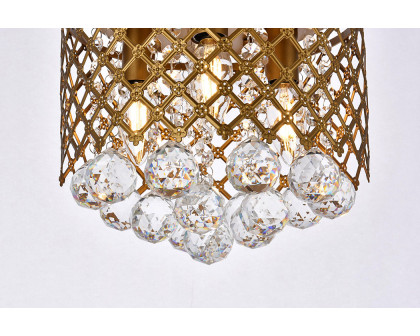 Elegant Tully 4-Light Flush Mount - Brass, L 10" (LD5010F10BR)