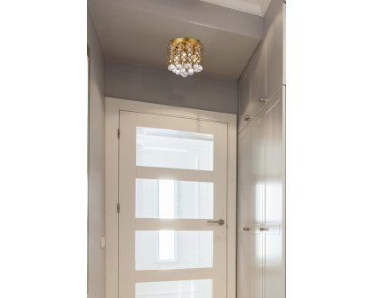 Elegant Tully 4-Light Flush Mount - Brass, L 10" (LD5010F10BR)