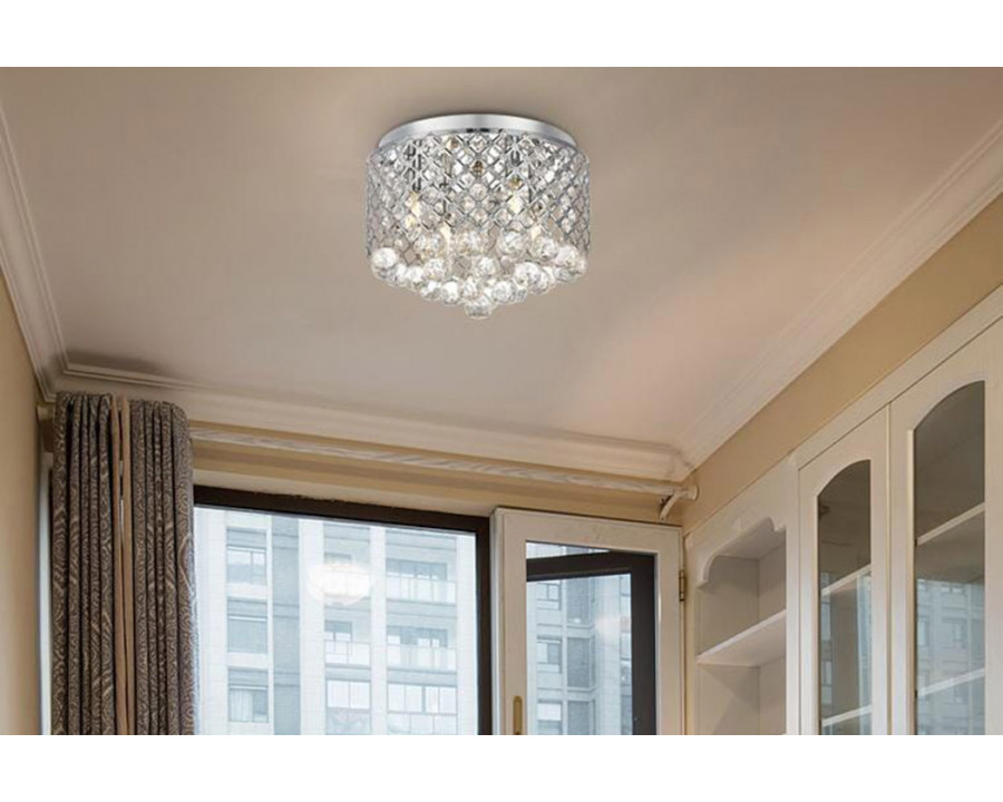 Elegant Tully 4-Light Flush Mount - Chrome, L 13.5" (LD5010F13C)