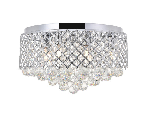 Elegant Tully 4-Light Flush Mount - Chrome, L 18" (LD5010F18C)