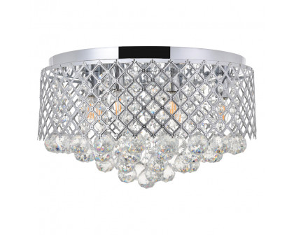 Elegant Tully 4-Light Flush Mount - Chrome, L 18" (LD5010F18C)