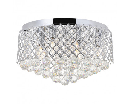 Elegant Tully 4-Light Flush Mount - Chrome, L 18" (LD5010F18C)